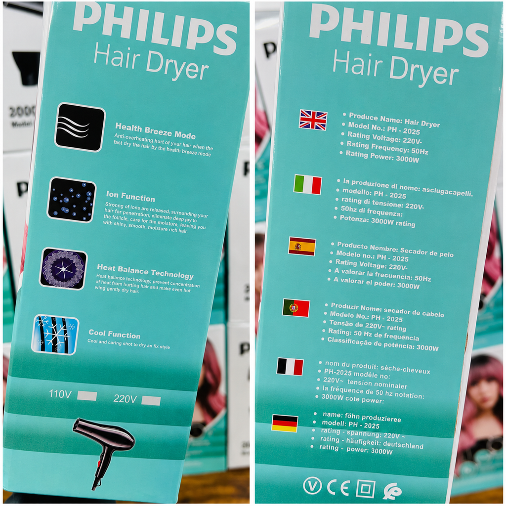 Philips Imported Lot Hair Dryer | Europe Lot - Model PH-8800