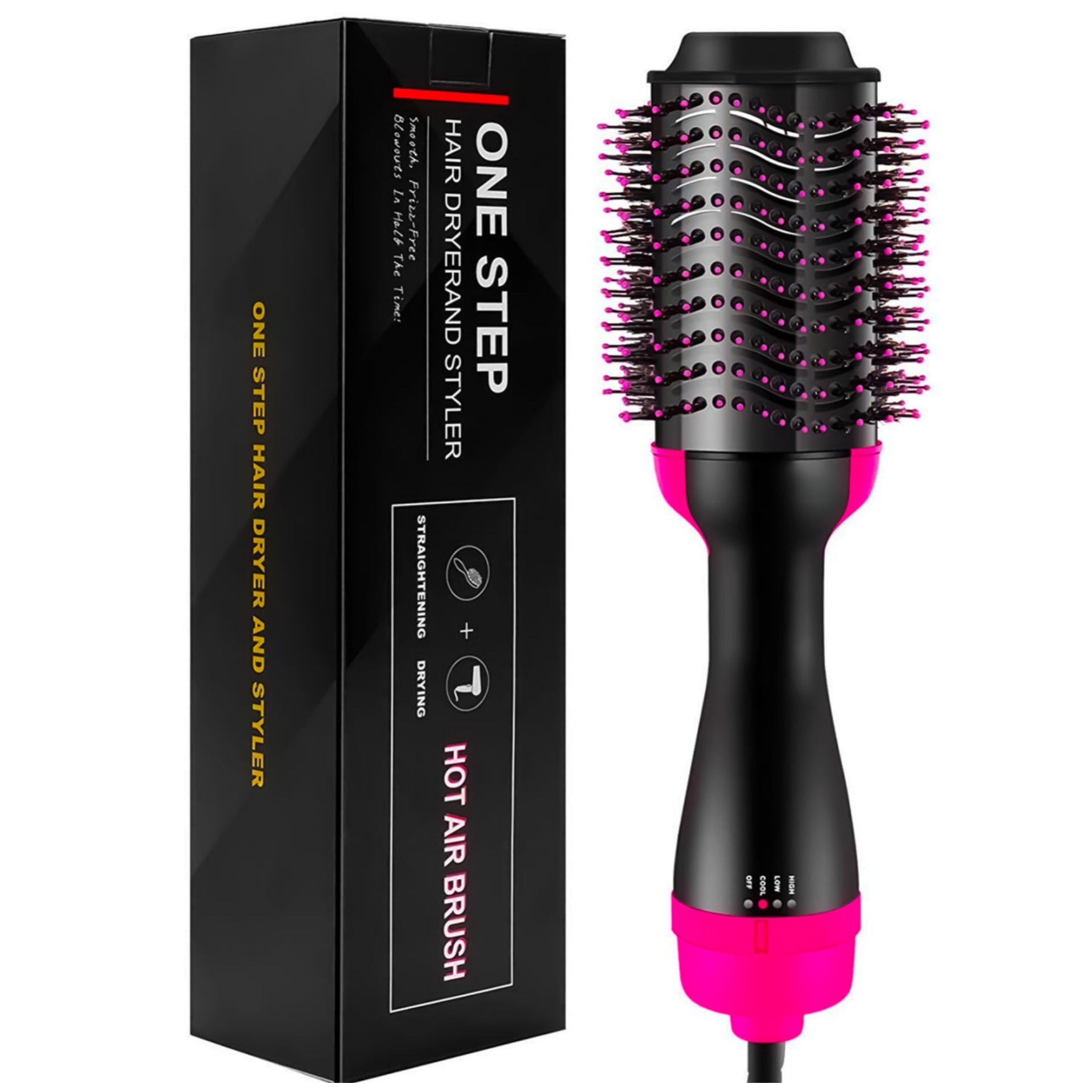 One Step Hair Dryer and Styler – Hot Air Brush for Drying, Straightening & Volumizing